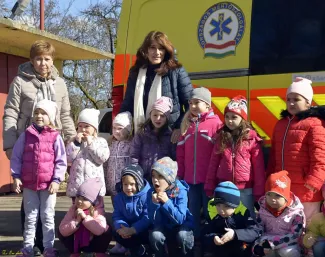Gyomaendrődi Mentőállomáson jártak a Százszorszép Ovisok